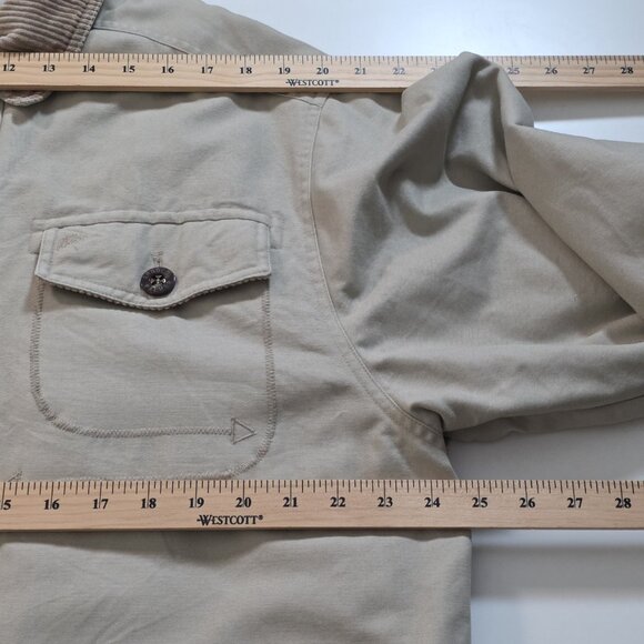 VTG Arnold Palmer Chore Coat Men XL Beige LS Quilt Lined Twill Cotton Zip Jacket - Picture 5 of 16